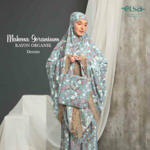 mukena geranium denim